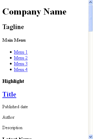 pure html with no style sheets