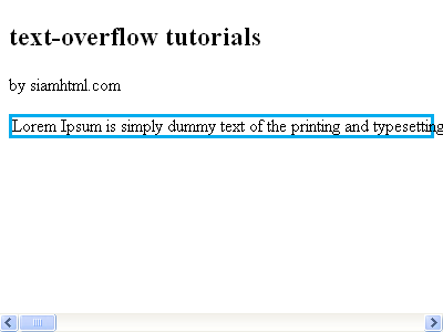 text-overflow with nowrap white-space