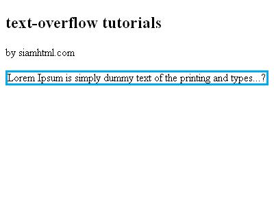 text-overflow with custom string text-overflow